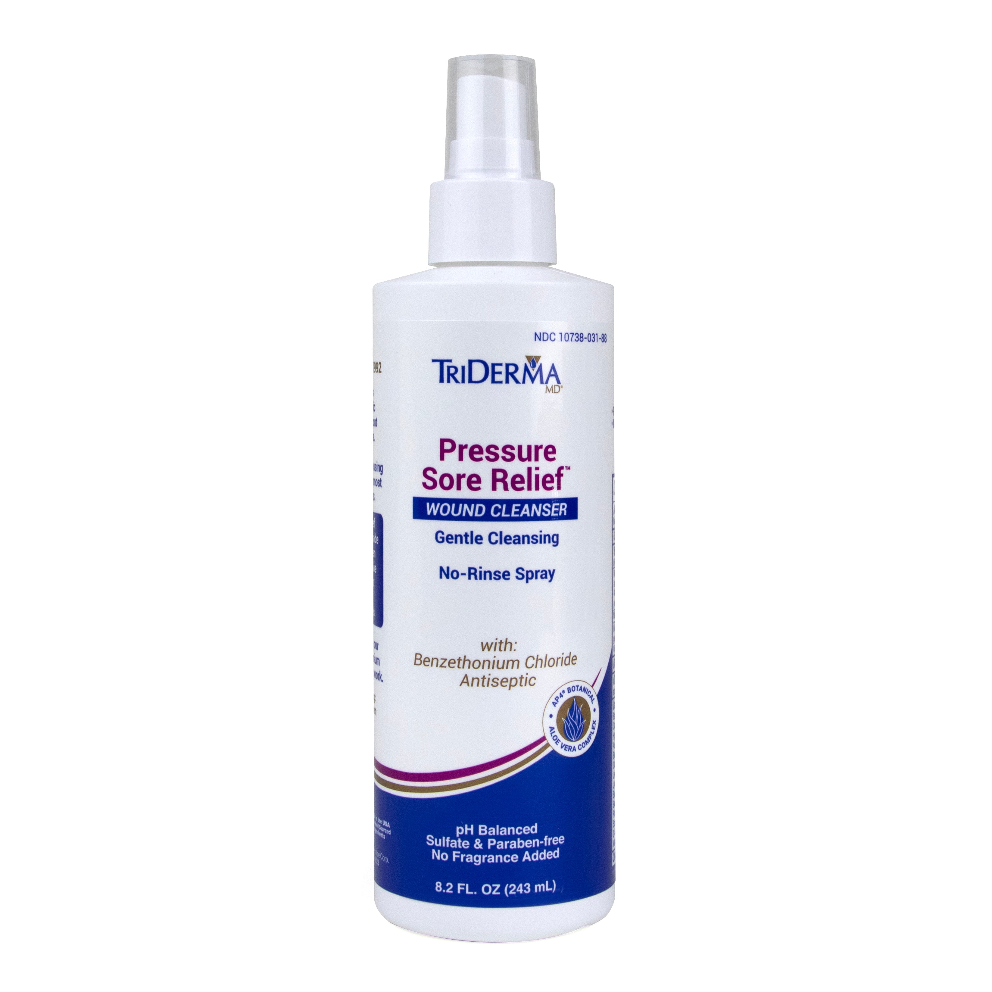 Pressure Sore Relief Wound Cleanser No Rinse Antibacterial Spray