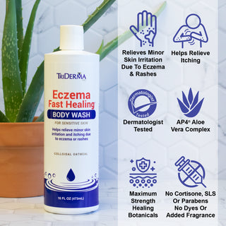 Eczema Body Wash for Sensitive Skin – Itch Relief & Gentle Cleansing with Colloidal Oatmeal & Aloe