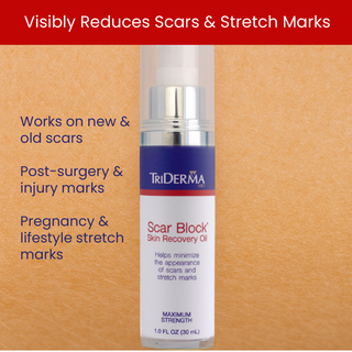 Scar & Stretch Mark Skin Recovery Oil with Cacay – Scar Treatment for Stretch Marks, New & Old Scars | Fast-Absorbing Dry Healing Oil