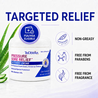 Pressure Sore Relief Healing Cream - 4 oz Jars - 4 Pack Bundle