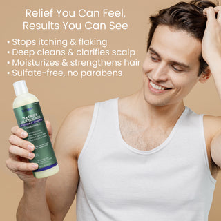 Tea Tree Itchy Scalp Shampoo – Dandruff & Itch Relief | TriDerma