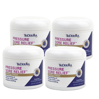 Pressure Sore Relief Healing Cream - 4 oz Jars - 4 Pack Bundle