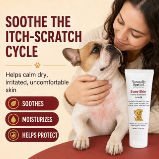 Healing Cream for Dogs with Dry, Irritated & Itchy Skin | Fast-Absorbing Pet Skin Relief | 2 oz