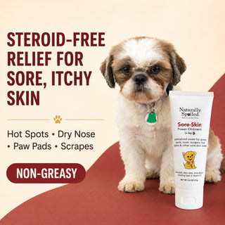 Healing Cream for Dogs with Dry, Irritated & Itchy Skin | Fast-Absorbing Pet Skin Relief | 2 oz