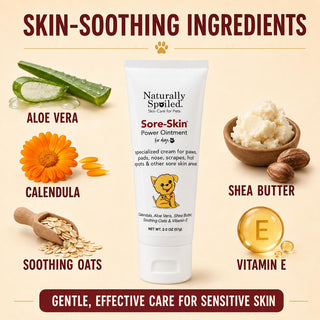 Healing Cream for Dogs with Dry, Irritated & Itchy Skin | Fast-Absorbing Pet Skin Relief | 2 oz